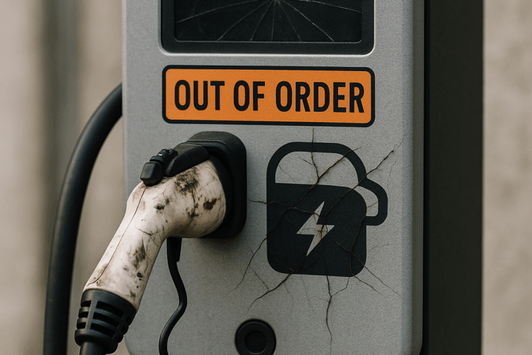 Out of order EV charger
